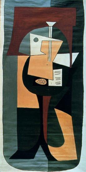 Guitare sur un gueridon 1920 Kubismus Pablo Picasso Ölgemälde